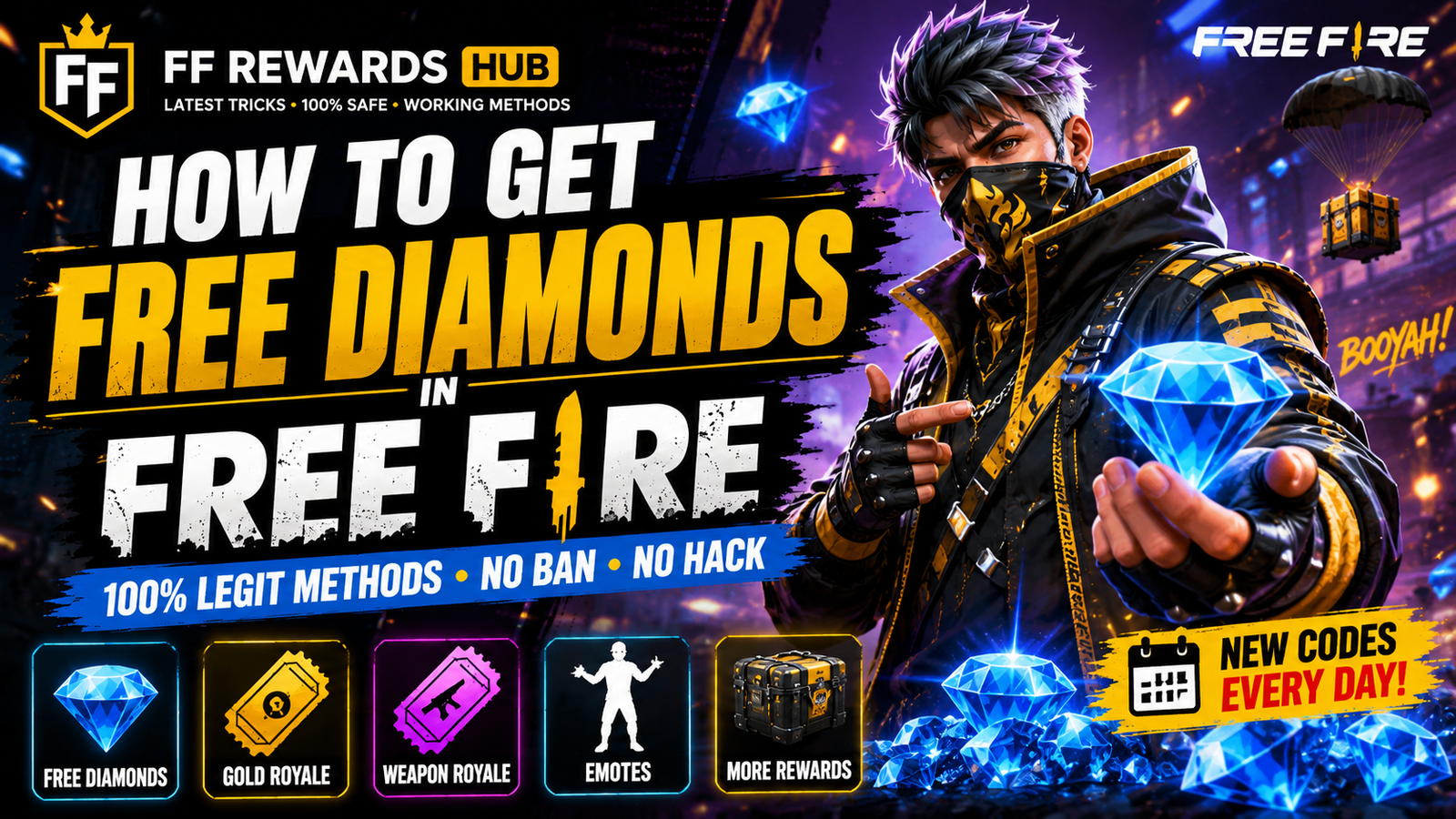 How to get free diamonds in Free Fire using safe and legitimate methods