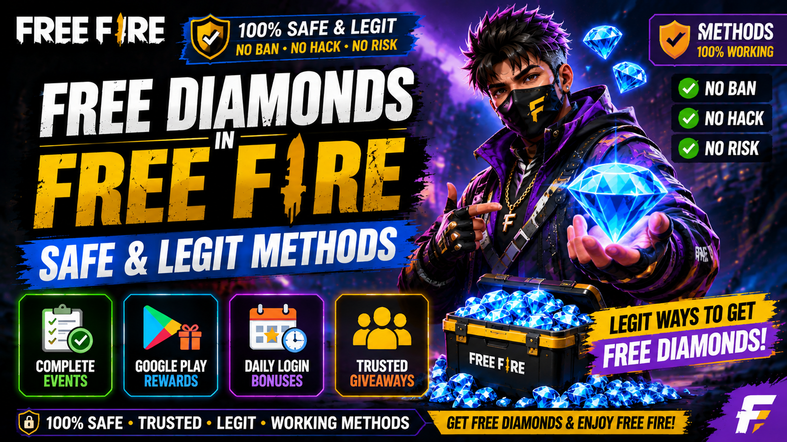 Free Diamonds in Free Fire safe and legit methods without hacks or risks