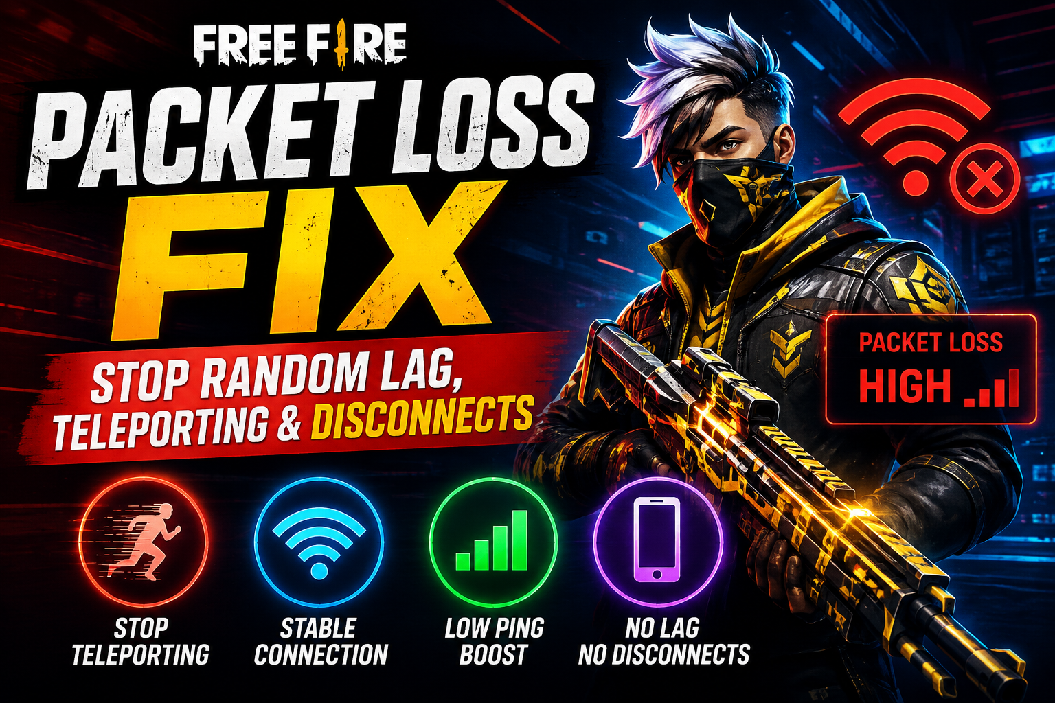 Free Fire packet loss fix for random lag, teleporting and disconnects